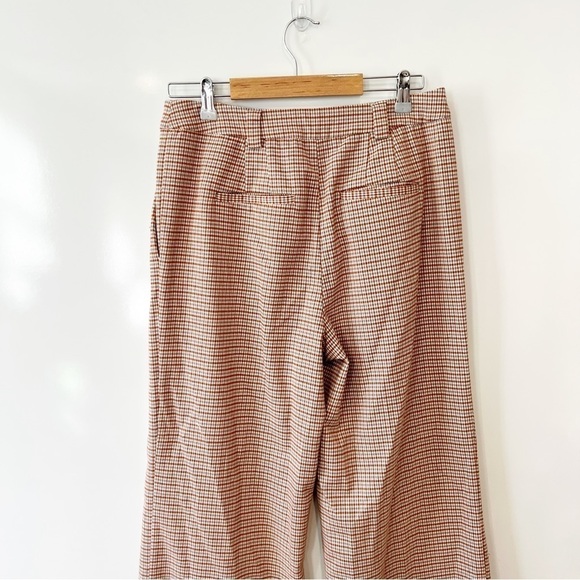 Nordstrom 1. STATE Wide Leg Flare Checker Plaid Pants - Picture 5 of 13